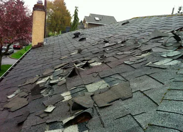 Storm damage roof inspection