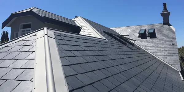Slate roofing experts at work