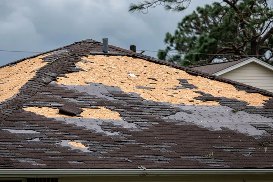 Completed slate roofing project